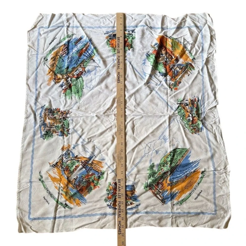 Vintage Devon‎ England Souvenir Tablecloth UK
